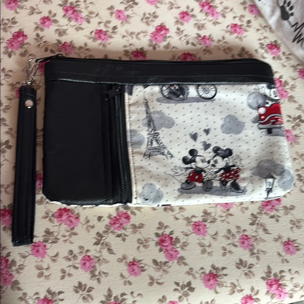 Mickey and Minnie Mouse Paris Wristlet
